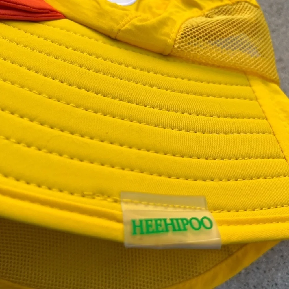 Kid's Heehipoo Hat Yellow Kangaroo One Size Adjustable Sun Protect Neck Nap Mesh